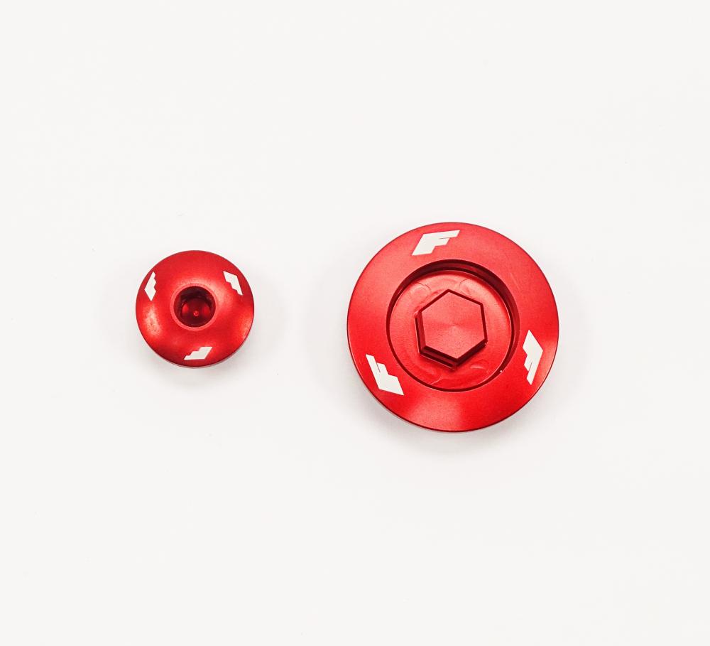 Fantic Original CNC Motordeckelverschluß Set rot - TL / XEF / XMF 125 2017-23