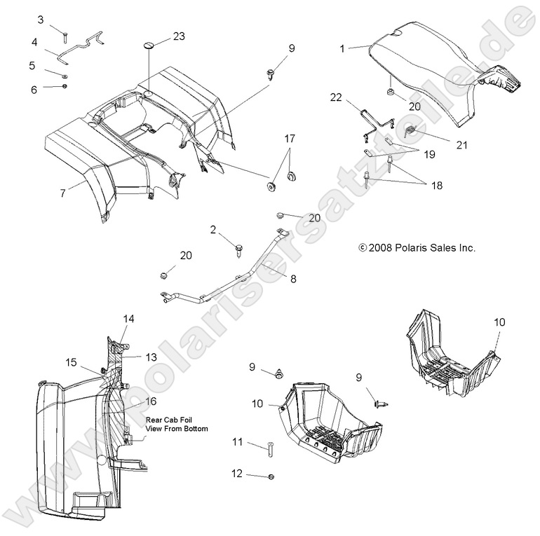 BODY, REAR CAB and SEAT BODY, REAR CAB and SEAT