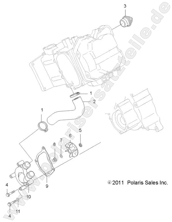ENGINE, WATER PUMP ENGINE, WATER PUMP