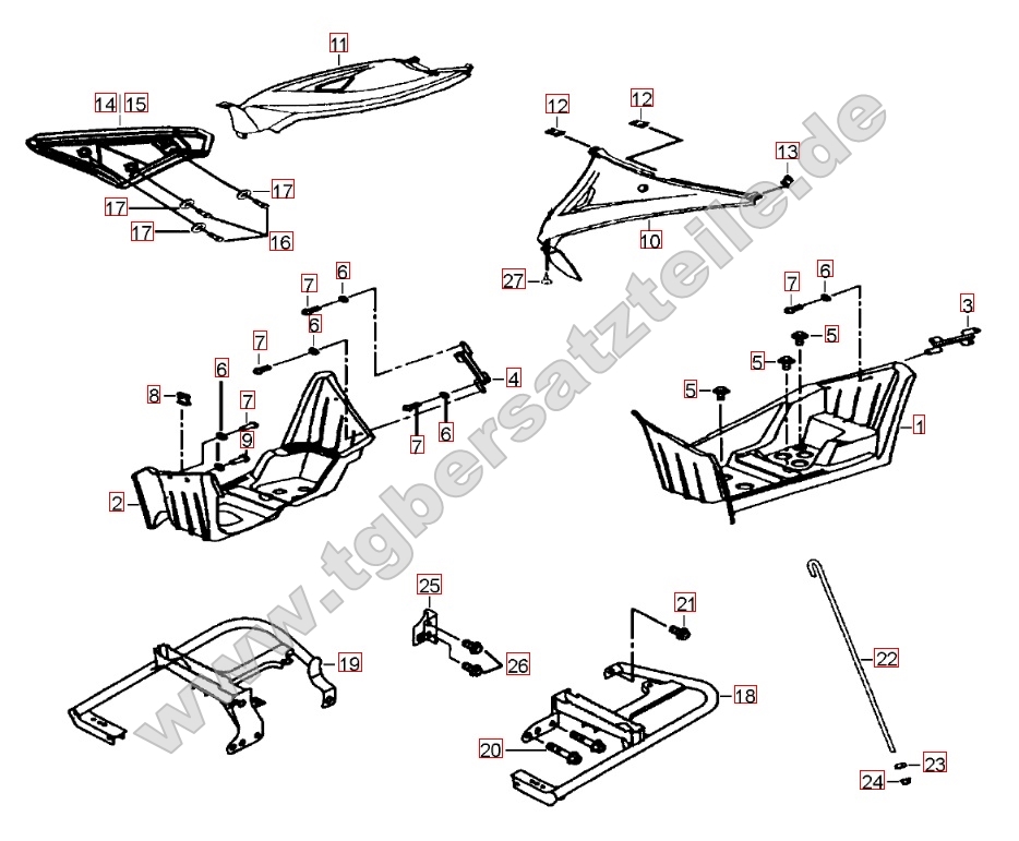Seitenverkleidung - Fußstütze