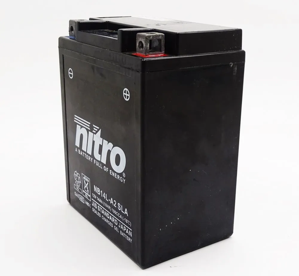 Nitro NB14L-A2 / YB14L-A2 SLA GEL AGM Batterie 12V 14AH - Einbaufertig (FB14L-A2, 12N14-3A)