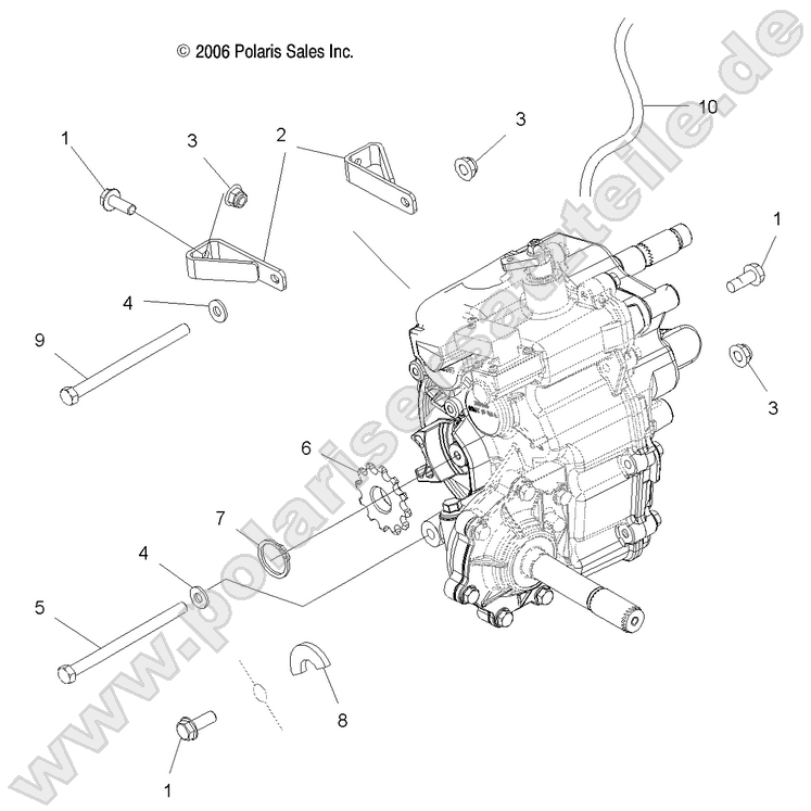 DRIVE TRAIN, MAIN GEARCASE MOUNTING DRIVE TRAIN, MAIN GEARCASE MOUNTING
