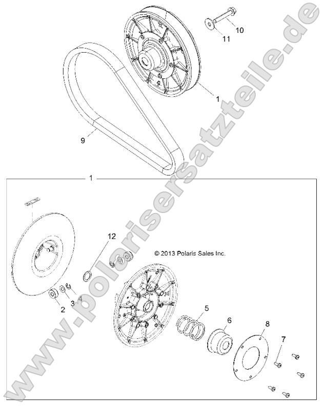 Drive Train, Secondary Clutch Drive Train, Secondary Clutch