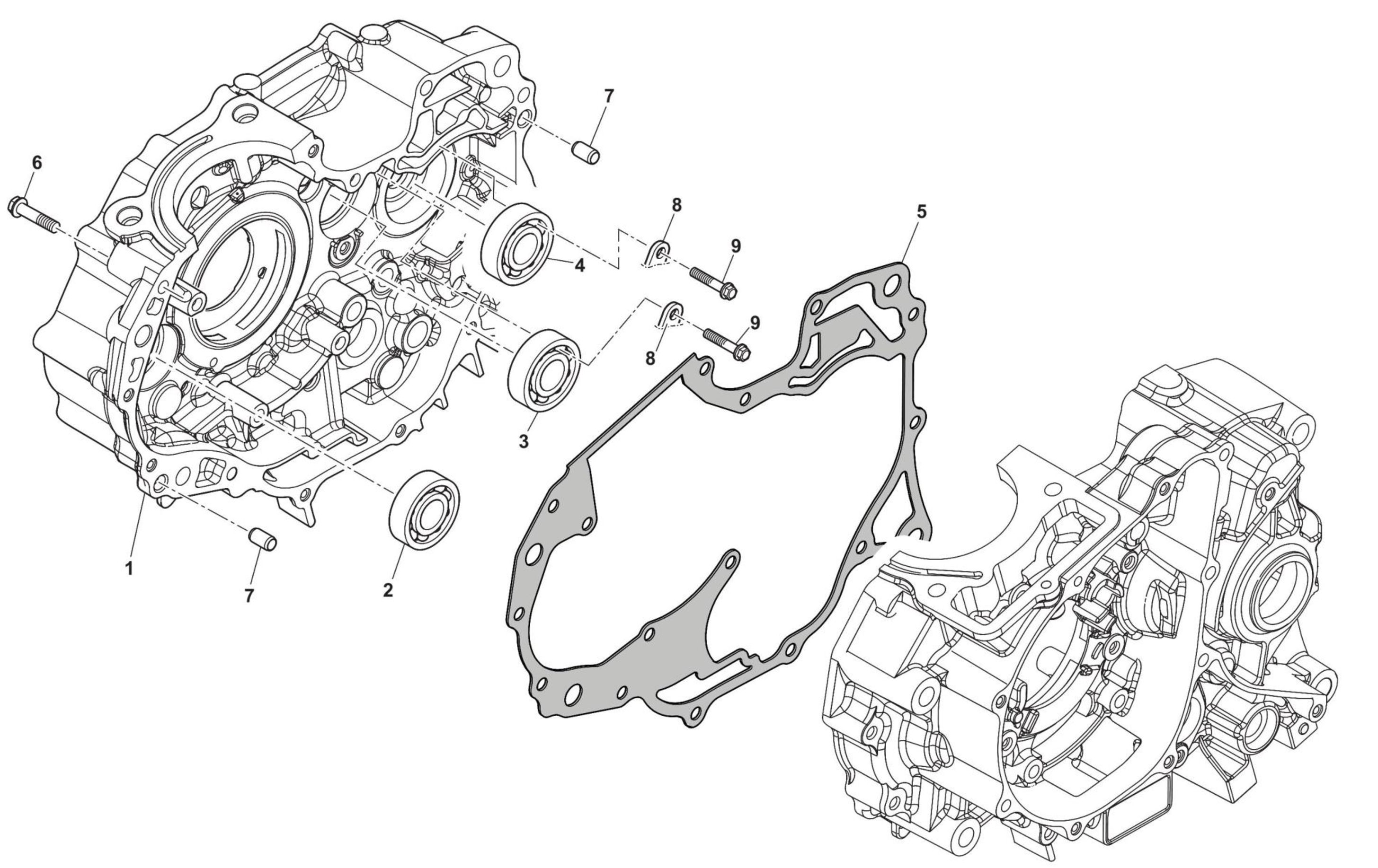 Motorgehäuse rechts Motorgehäuse rechts