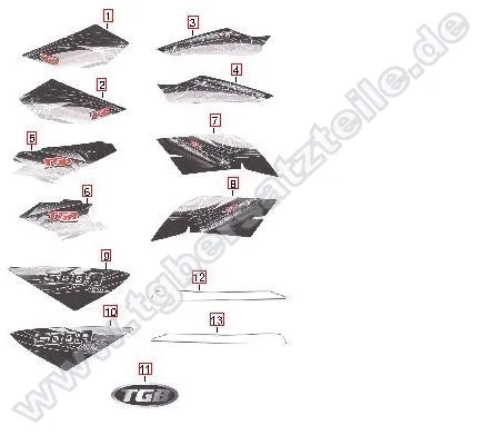 Aufkleber 2 für schwarzes Fahrzeug