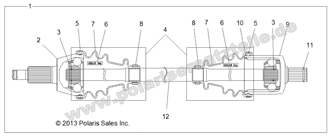 Drive Train, Front Half Shaft Drive Train, Front Half Shaft