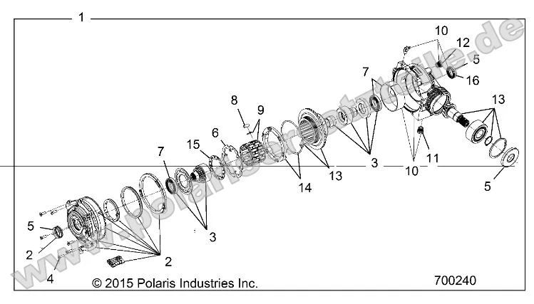 Drive Train, Front Gearcase Internals