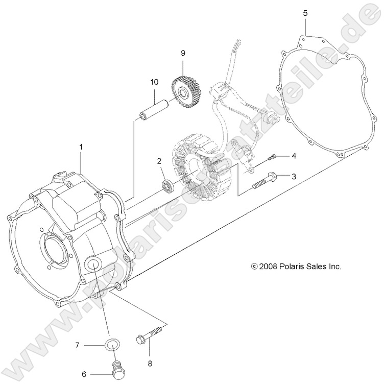 ENGINE, MAGNETO COVER ENGINE, MAGNETO COVER