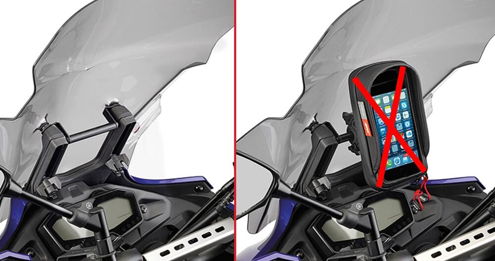 Givi-Querstange-f-r-Smartphone-Navihalterung-am-Windschild-Yamaha-MT-07-Tracer-2016-19-FB2130-2