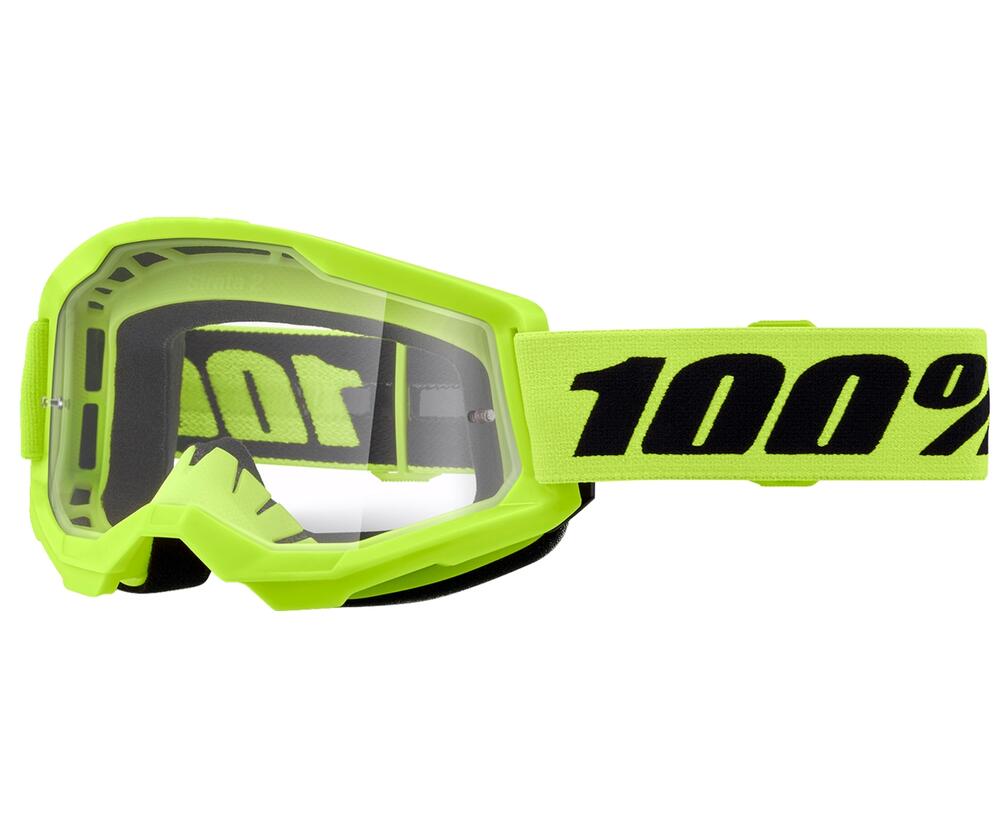 100__Crossbrille_Strata_2___Neon_Yellow_gelb___klares_Glas__50027_00016 100% Crossbrille Strata 2 - Neon Yellow gelb - klares Glas