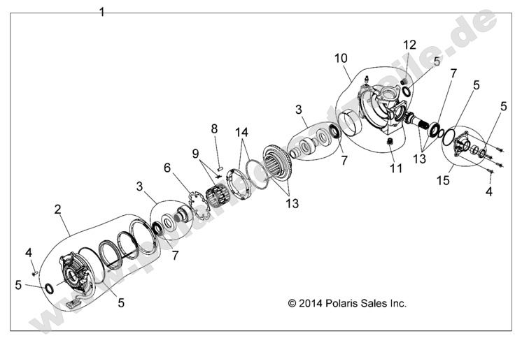 Drive Train, Front Gearcase Internals Drive Train, Front Gearcase Internals
