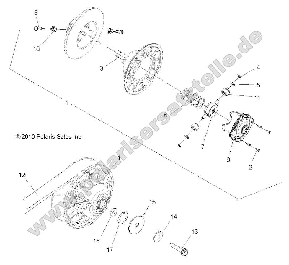 Drive Train, Secondary Clutch Drive Train, Secondary Clutch
