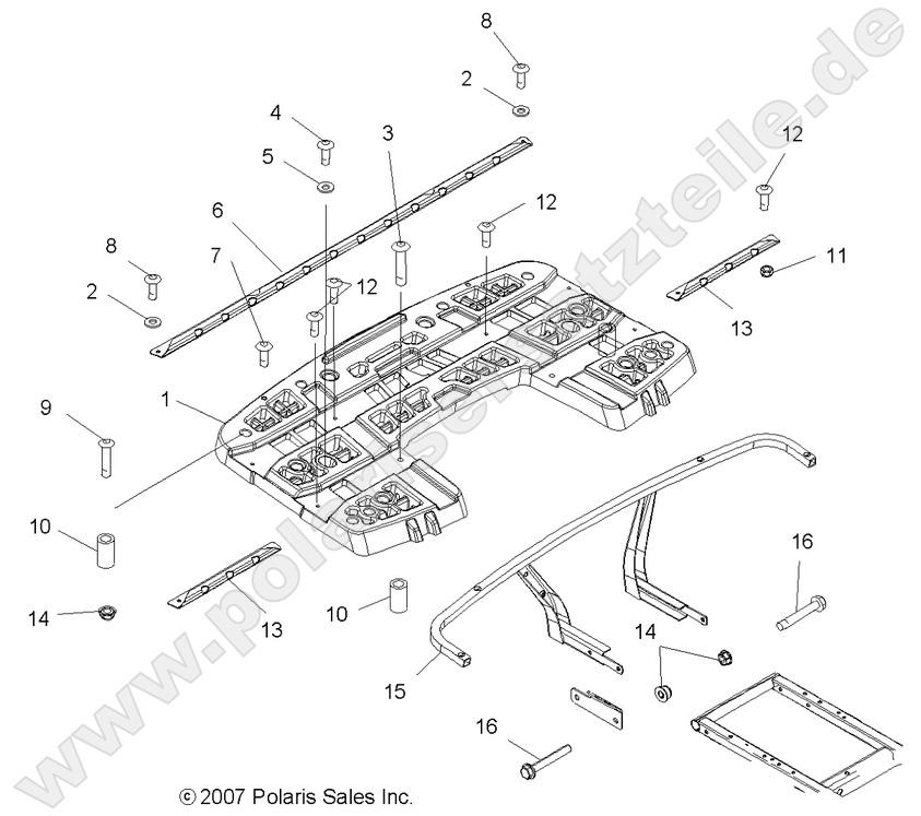 BODY, REAR RACK ASM. BODY, REAR RACK ASM.