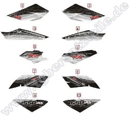 Aufkleber 2 für rotes Fahrzeug Aufkleber 2 für rotes Fahrzeug