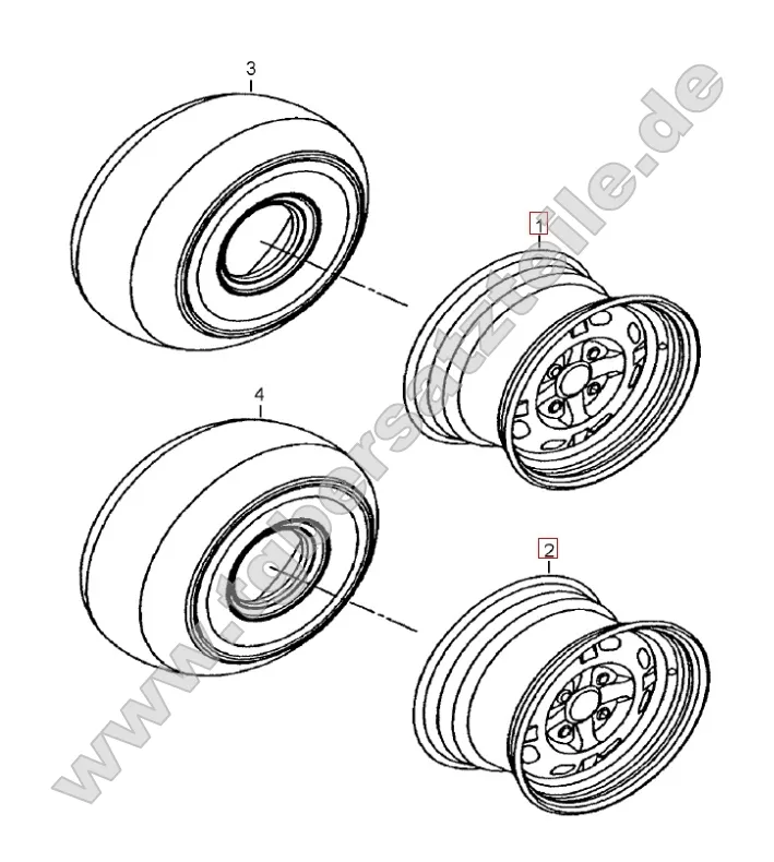 Reifen onroad und Stahlfelgen Reifen onroad und Stahlfelgen