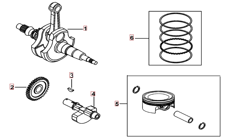 Kurbelwelle - Kolben