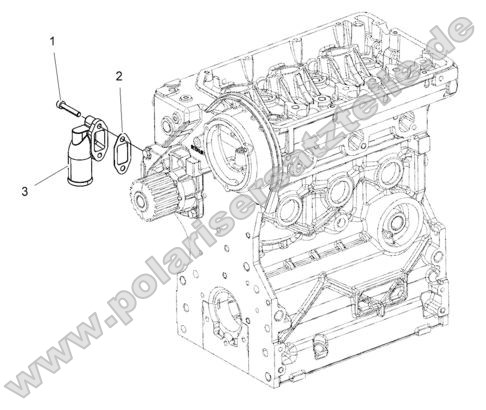 Engine, Water Inlet Flange