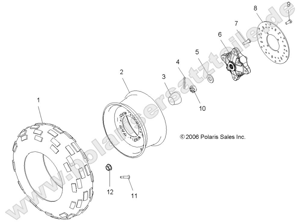 WHEEL, FRONT WHEEL, FRONT