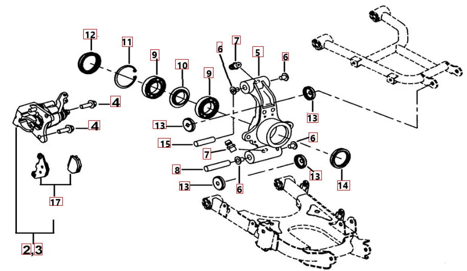 Hinterradachse Hinterradachse