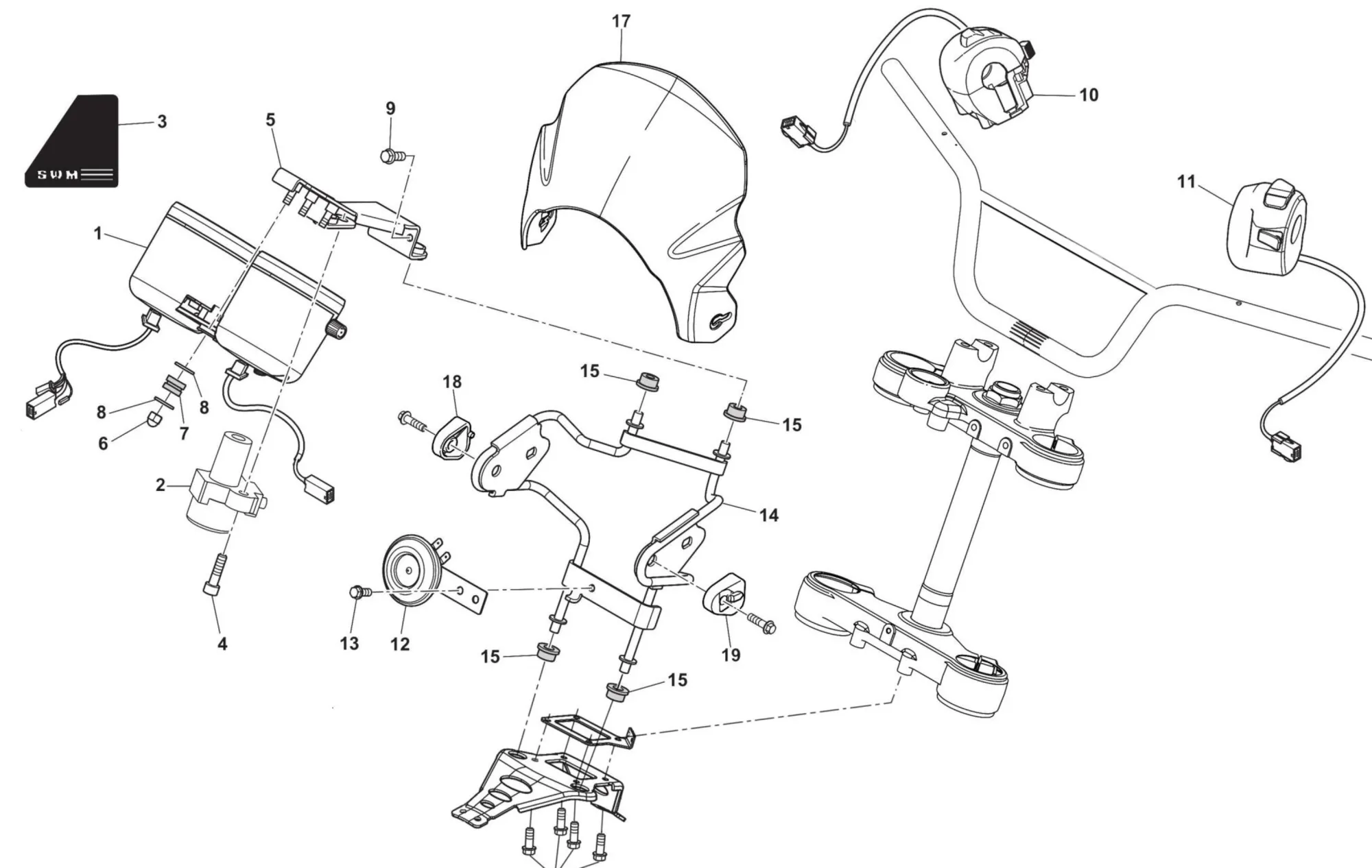 Tachometer / Lenkerschalter