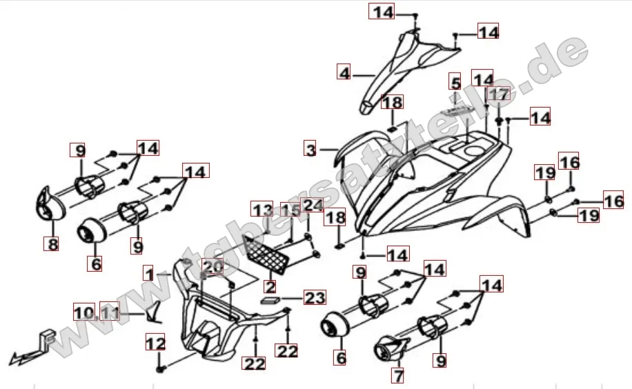 Frontverkleidung mattschwarz Frontverkleidung mattschwarz