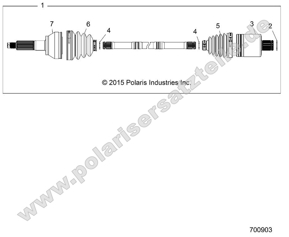 Drive Train, Rear Drive Shaft (700903)