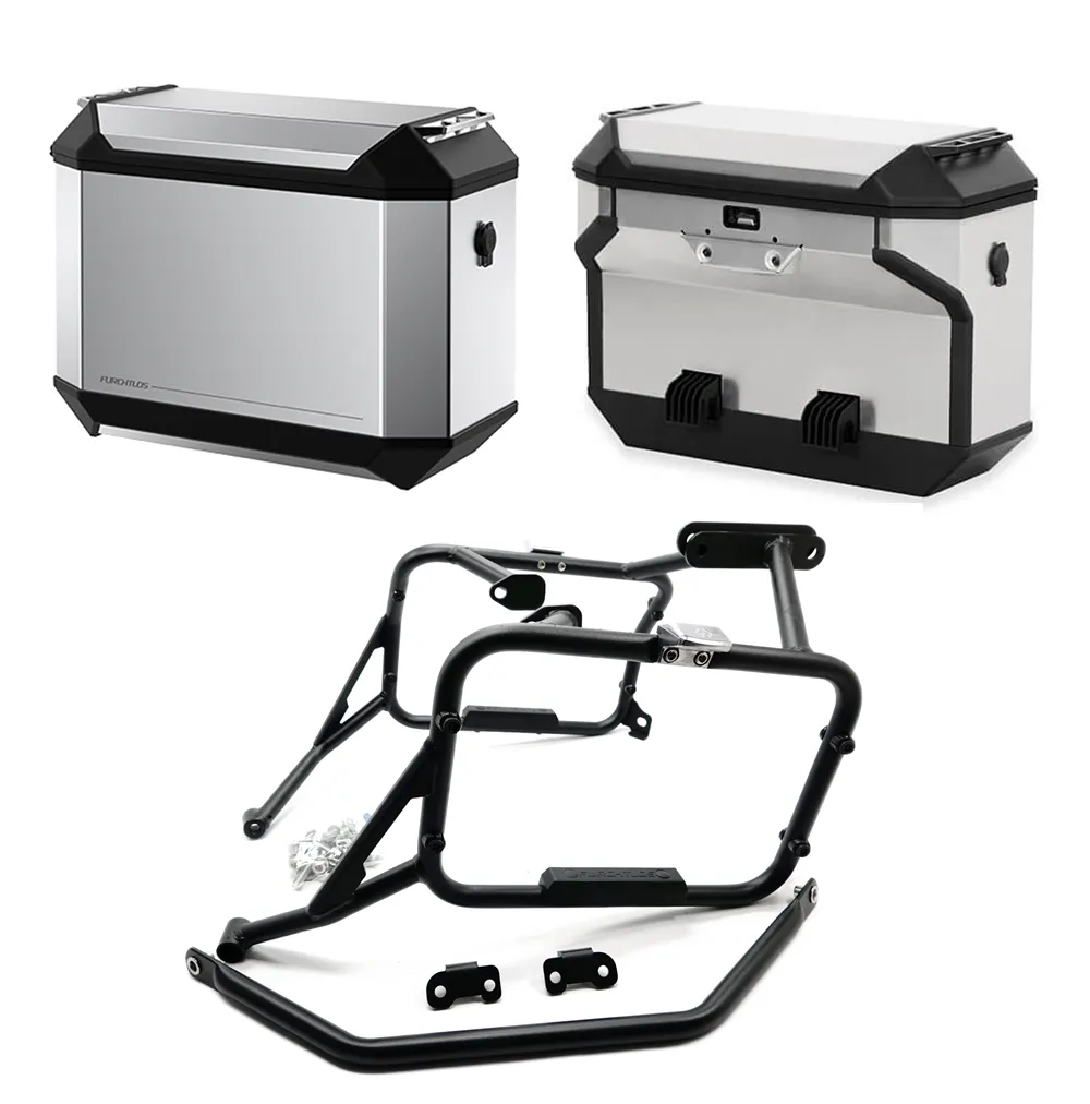 Furchtlos RANGER OFFSET Seitenkofferträger inkl. Seitenkoffer Set - KTM 790 Adventure 2021- / 890 Adventure Furchtlos RANGER OFFSET Seitenkofferträger inkl. Seitenkoffer Set - KTM 790 Adventure 2021- / 890 Adventure