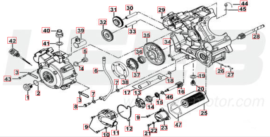 Motorgehäuse rechts