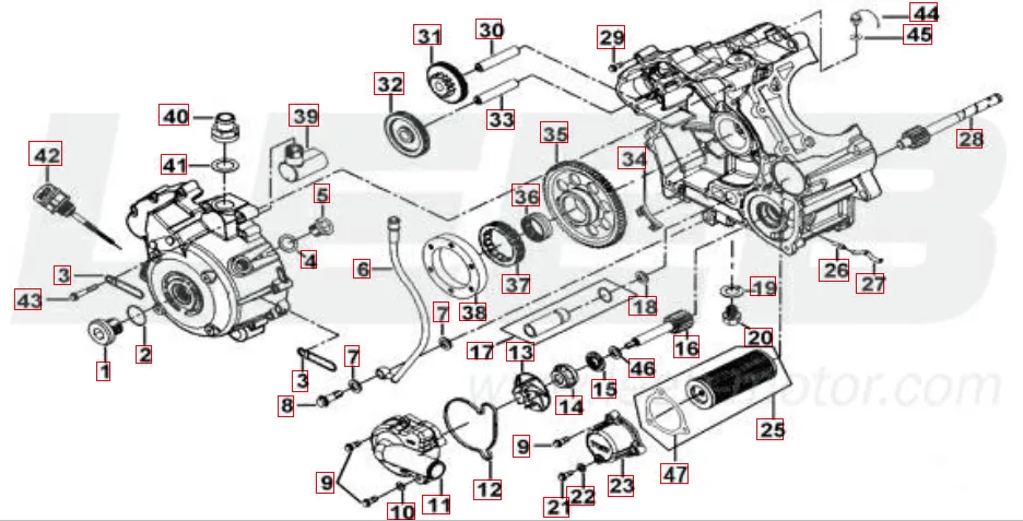 Motorgehäuse rechts Motorgehäuse rechts