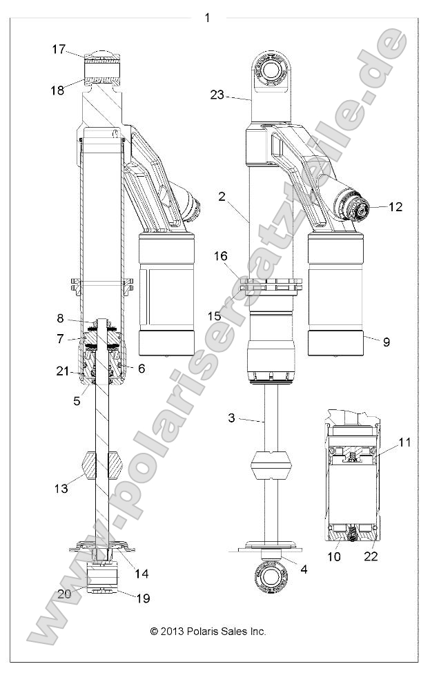 Suspension, Shock, Rear 49ATVSHOCKRR7044080 Suspension, Shock, Rear 49ATVSHOCKRR7044080