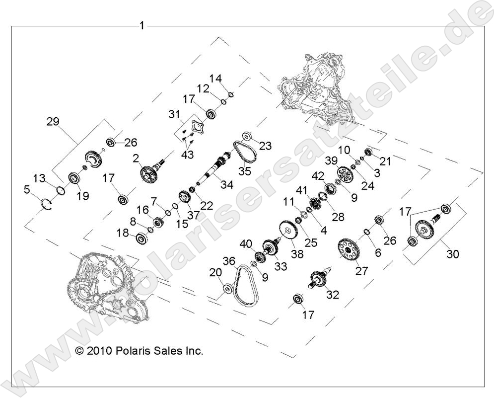 DRIVE TRAIN, MAIN GEARCASE INTERNALS