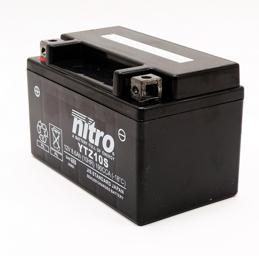 Nitro NTZ10S / YTZ10S SLA GEL AGM Batterie 12V 8,6AH - Einbaufertig (YTZ10S-BS)