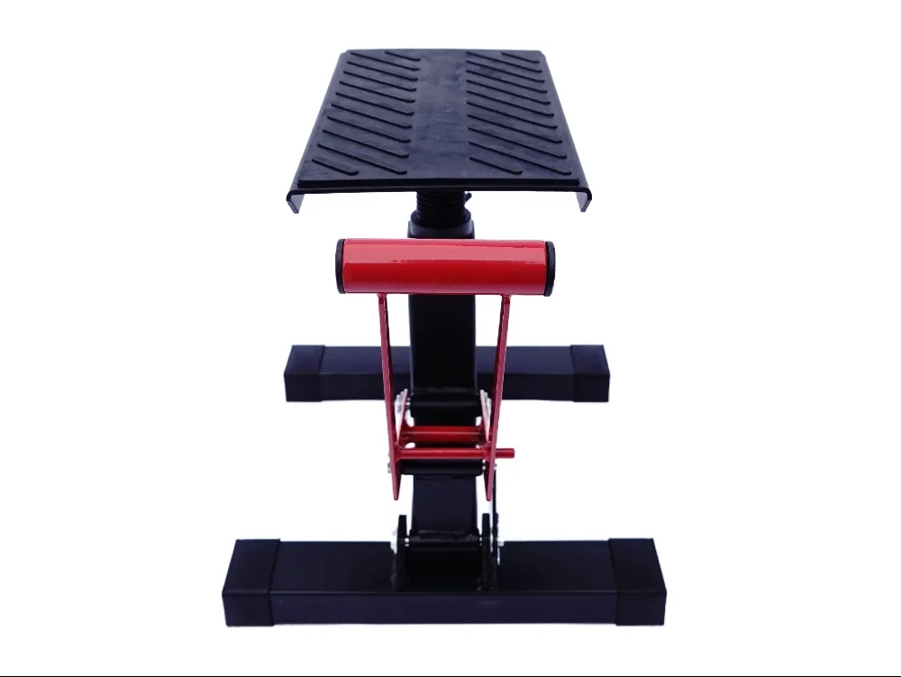 TMP Motocross & Enduro Hubständer Factory / MX Montageständer - schwarz-rot