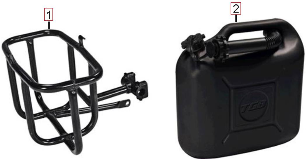 Benzinkanister u. Halter