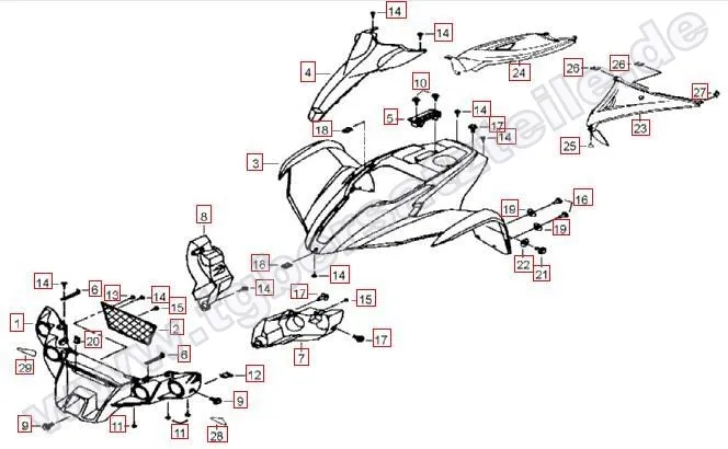 Frontverkleidung-Tankabdeckung Frontverkleidung-Tankabdeckung
