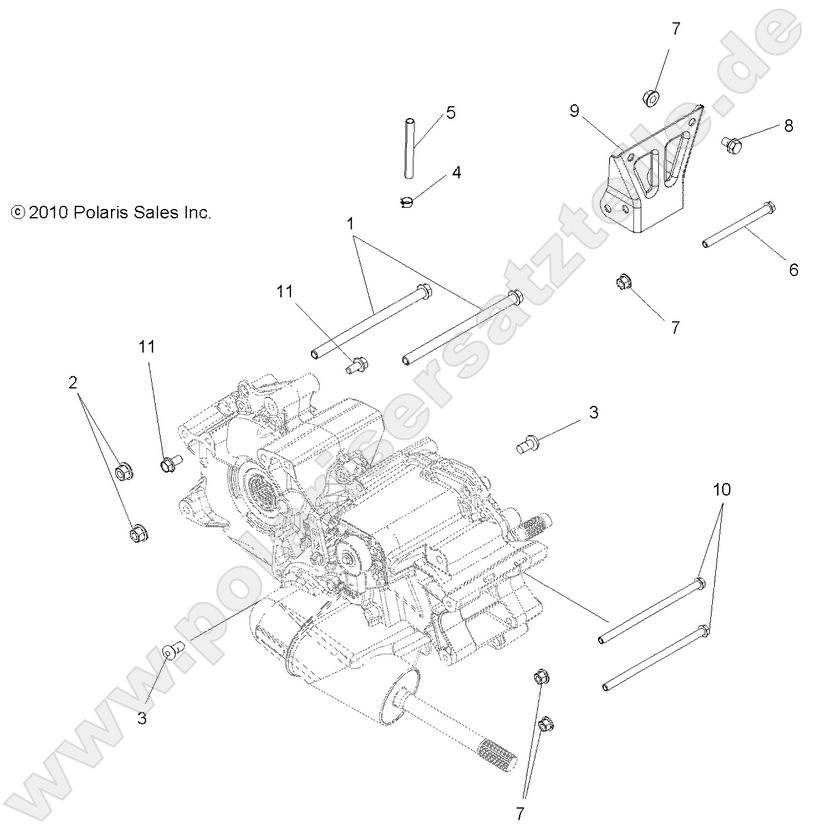 DRIVE TRAIN, MAIN GEARCASE MOUNTING