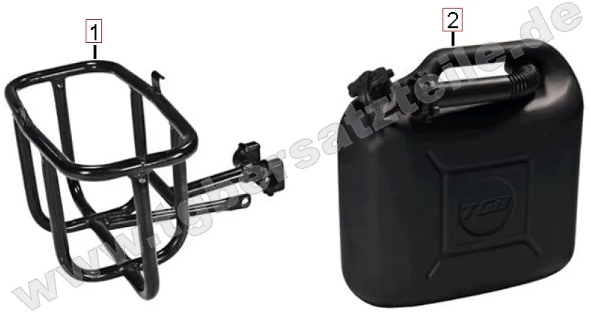 Benzinkanister u. Halter