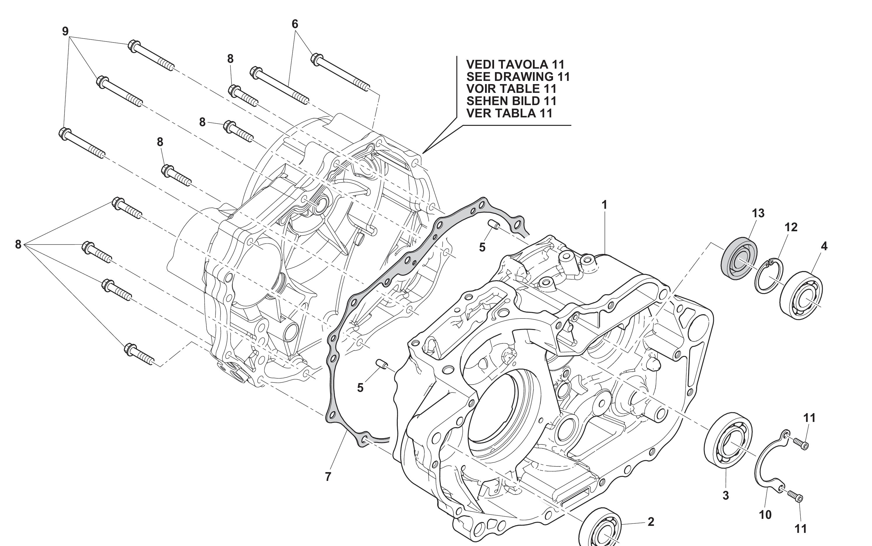 Motorgehäuse rechts Motorgehäuse rechts