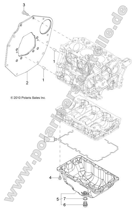 Engine, Mounting Flange and Oil Sump
