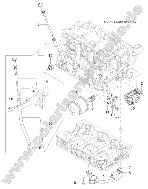 Engine, Oil System and Dipstick