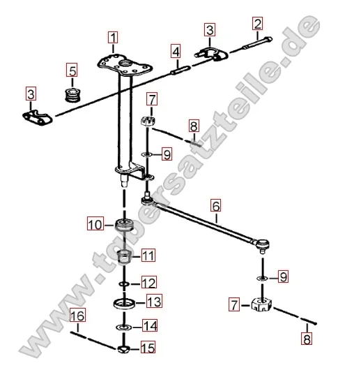 Lenksäule - Spurstange