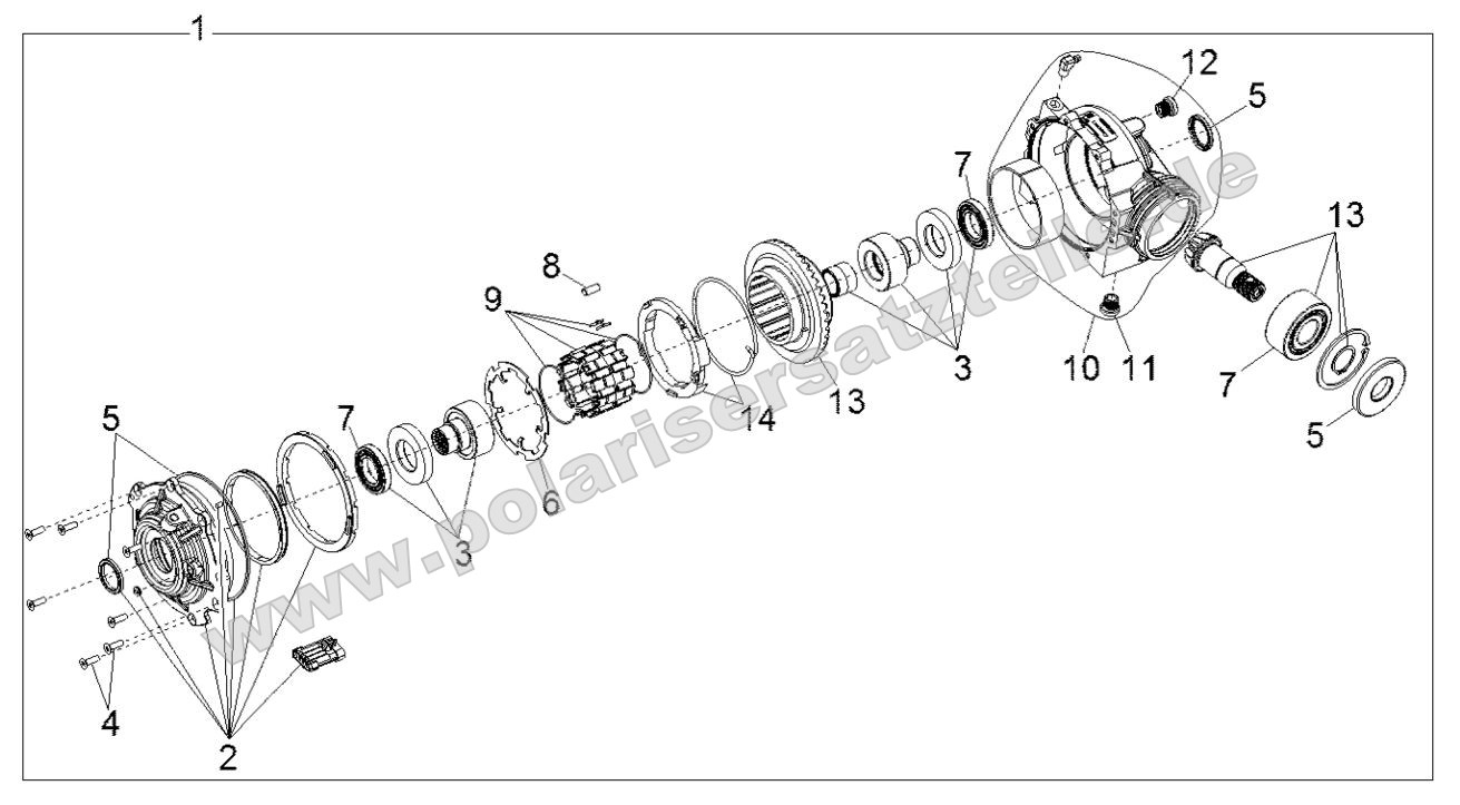 Drive Train, Front Gearcase Internals Drive Train, Front Gearcase Internals
