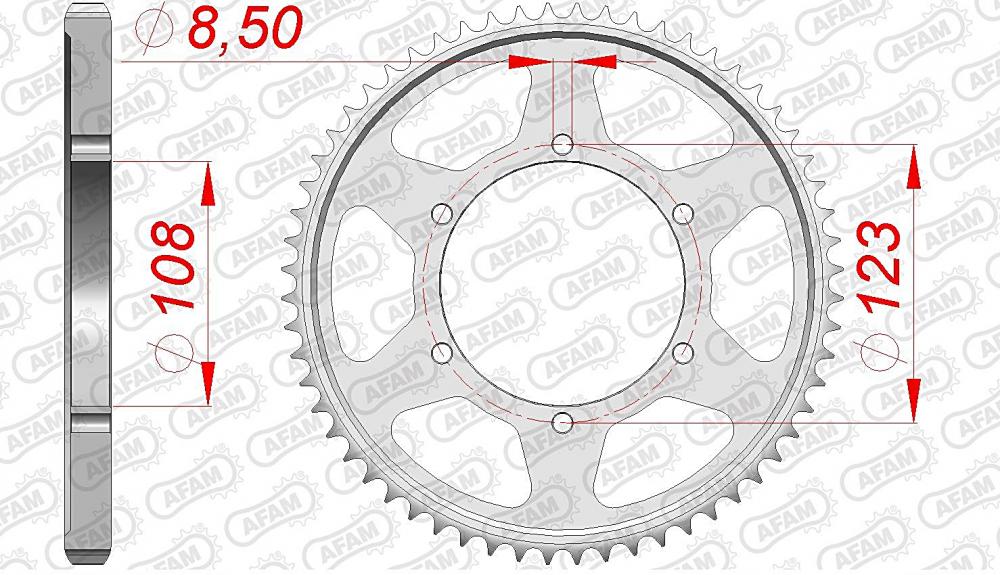 AFAM Kettensatz Stahl 428 XMR-G 13x60 - Aprilia RS4 125 2011-20