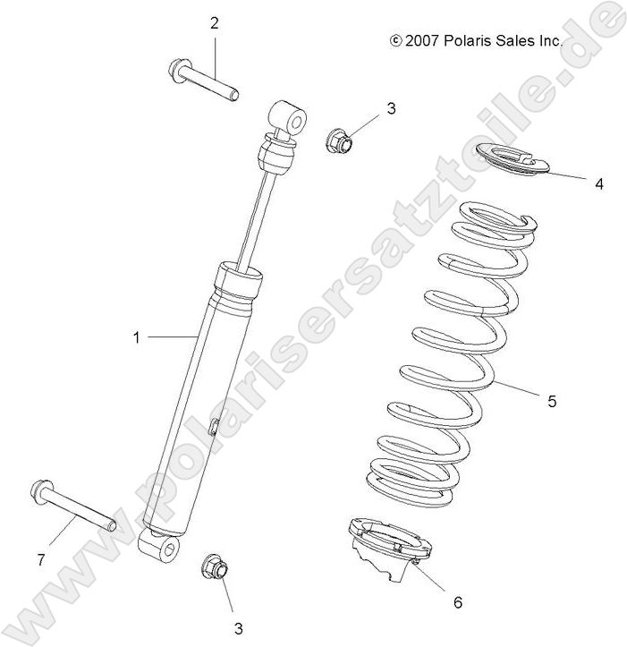 SUSPENSION, SHOCK, REAR SUSPENSION, SHOCK, REAR