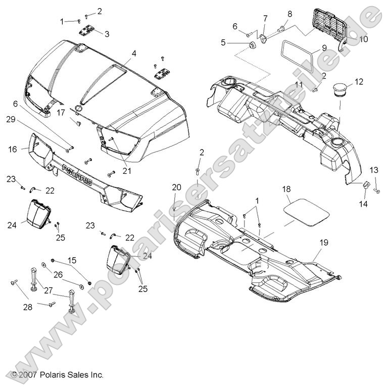 BODY, HOOD AND DASHBOARD