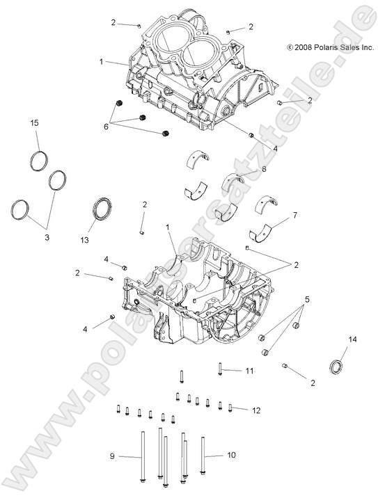 ENGINE, CRANKCASE ENGINE, CRANKCASE