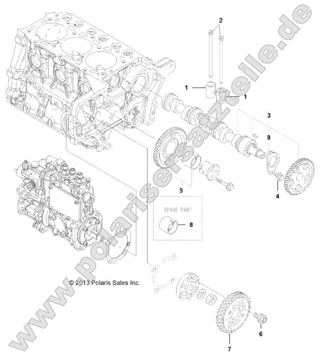 Engine, Camshaft and Driving Gear Engine, Camshaft and Driving Gear