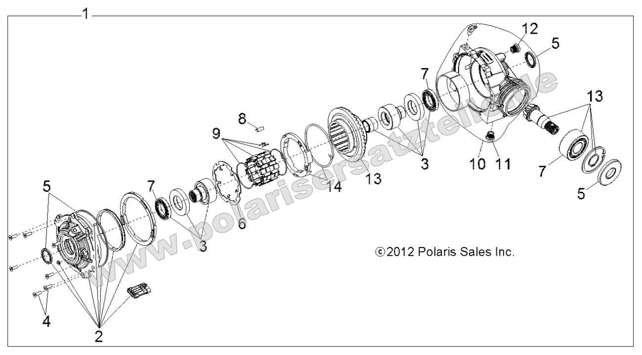 Drive Train, Front Gearcase Internals 49RGRTRANSINTL13900XP