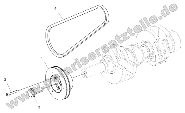 Engine, Drive Pulley and Drive Belt