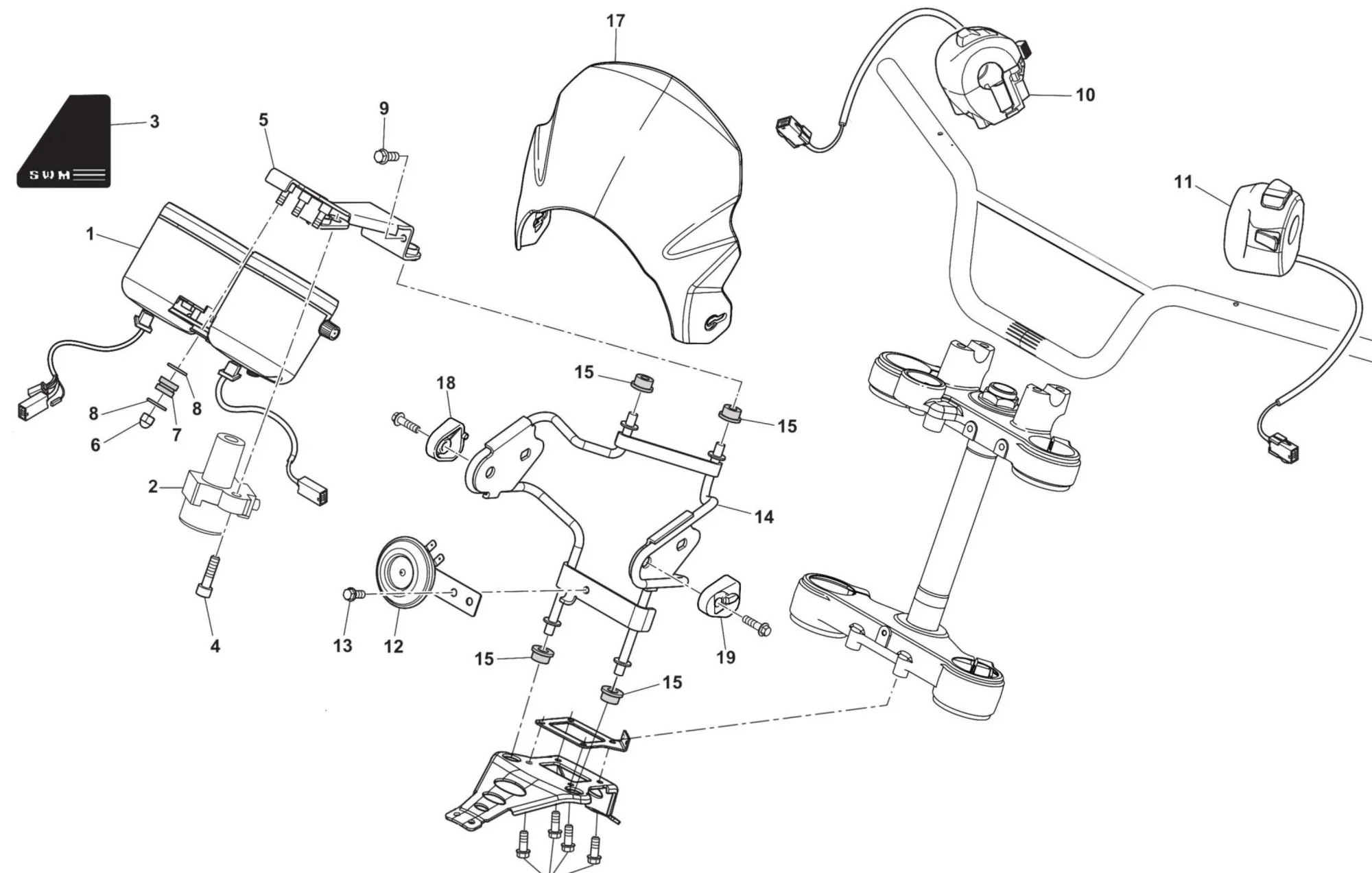 Tachometer / Lenkerschalter